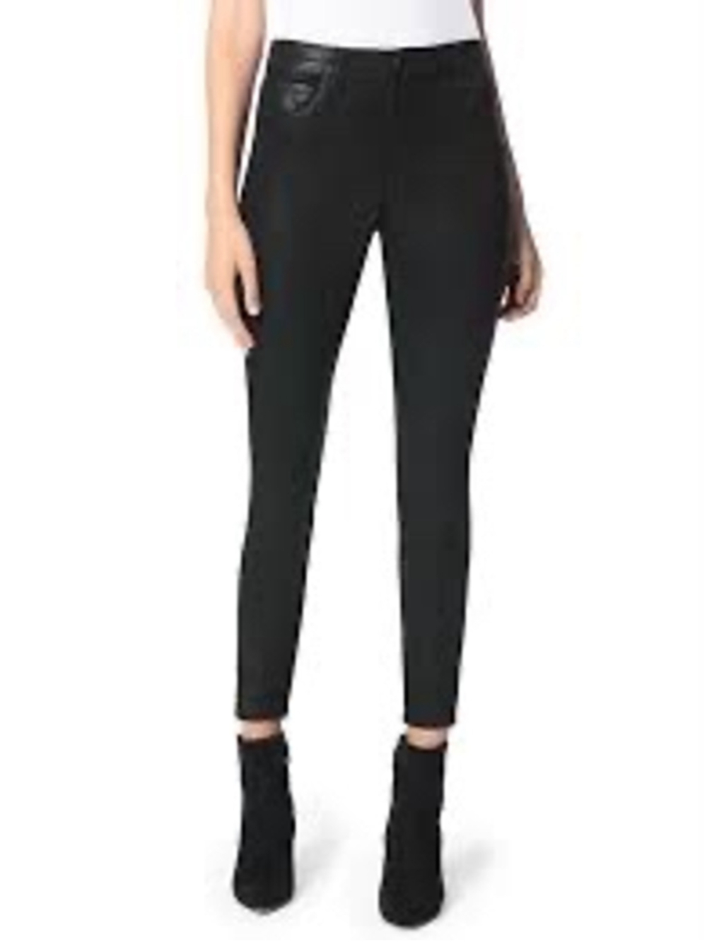 NWT Joe's Jeans The Charlie High Rise Skinny Coated Jeans Black Size 27